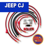 Upgrade your Jeep CJ with the Big 7 battery cable kit for improved electrical performance on rugged trails and off-road adventures.